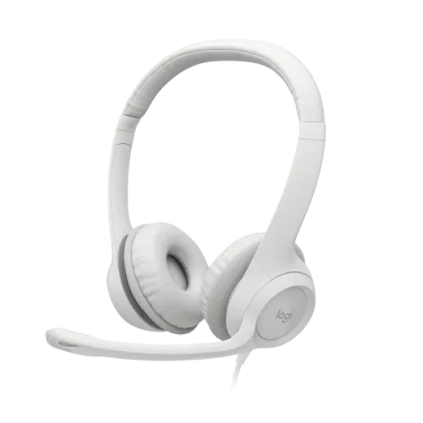 Logitech H390 Stereo USB Headset White with Microphone